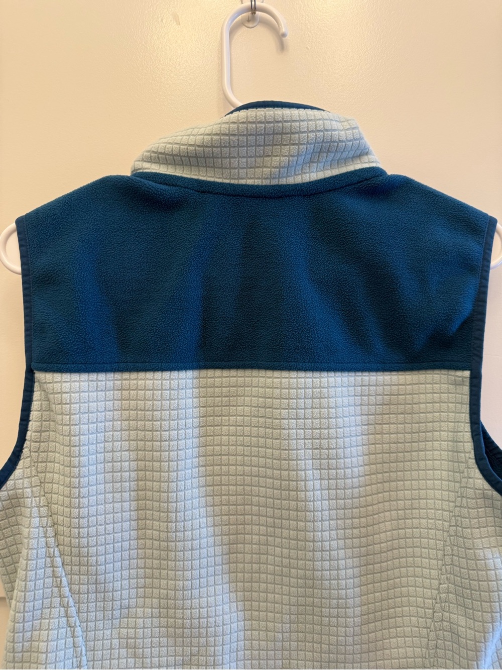 Lands’ End Women’s M Blue Fleece Full Zip Vest Textured Colorblock Outdoor - Picture 8 of 8